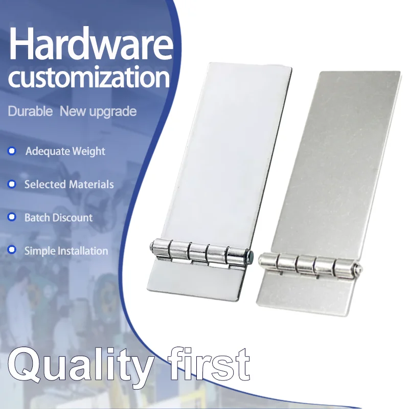 

8-Inch Asymmetric Non Perforated Welded Hinge Suitable For Industrial Electrical Equipment Cabinet Doors And Vehicles