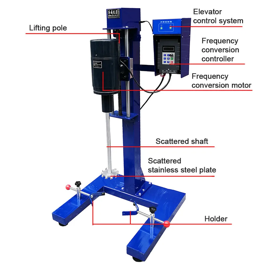 

Electric Hoist Blender Mixing Grinding Dispersion Machine Dispersion Homogenizer Mixer Laboratory Digital Display Timer Automati