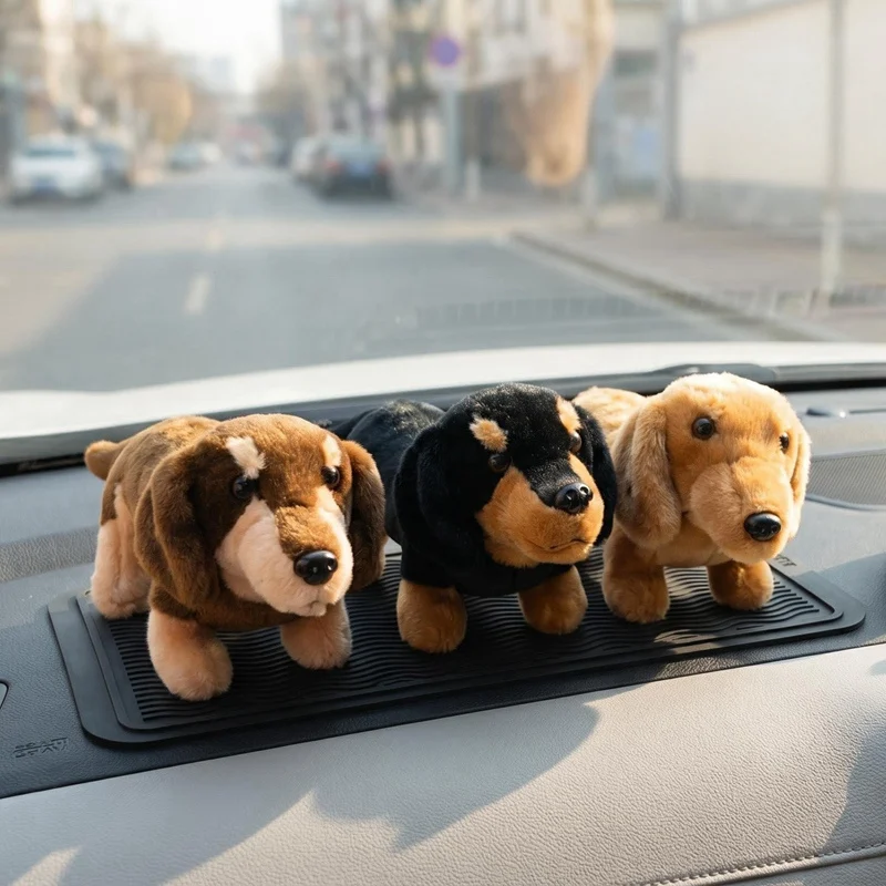 Neue Niedliche Dackel-Plüschtiere, Weiche Lebensechte Kurzhaar-Welpen-Puppe, Hübsche Zimmerdekoration, Kinder-Festtagsgeschenk