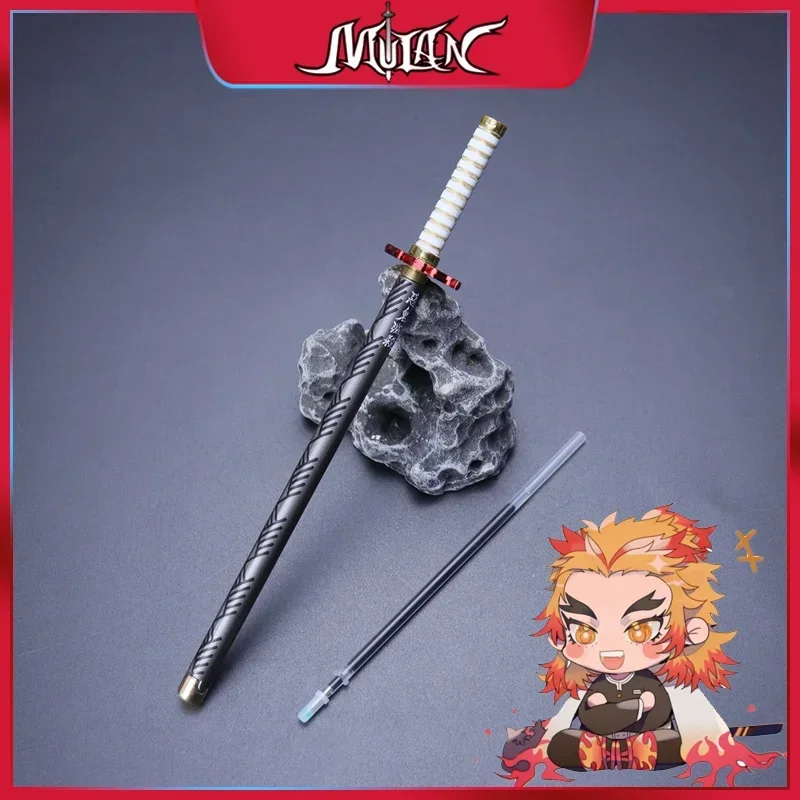7.5 بوصة شيطان Salyer Nichirin بليد ورأى تلميح القلم السيف سبيكة نموذج Tanjirou كاتانا القلم أنيمي كيميتسو نو يابا سلاح Rengoku لعبة