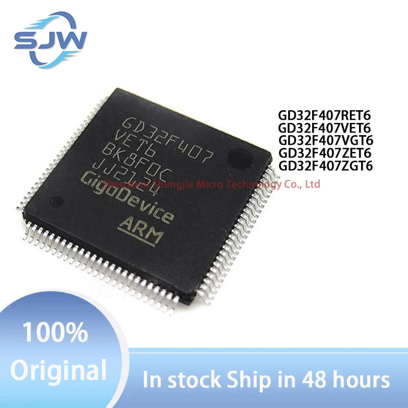 GD32F407RET6 GD32F407VET6 GD32F407VGT6 GD32F407ZET6 GD32F407ZGT6 LQFP100 LQFP144 ARM-M4 Single-Chip Microcomputer