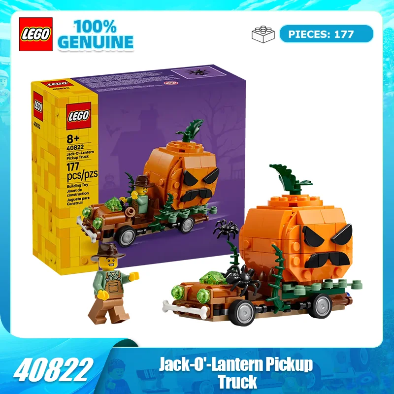 

Блоки Lego, сборка тележки с тыквой на Хэллоуин, сборка детских игрушечных мультфильмов, экшн-модели, украшения, подарки-сюрпризы для друзей
