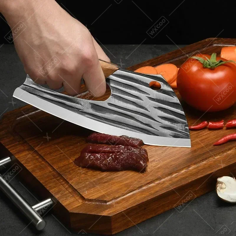 WXCOO Labour-saving Knife Sharp Durable Effortless Cutting Knife Stainless Steel Forged Boning Knife Meat Cleaver Slicing Knives