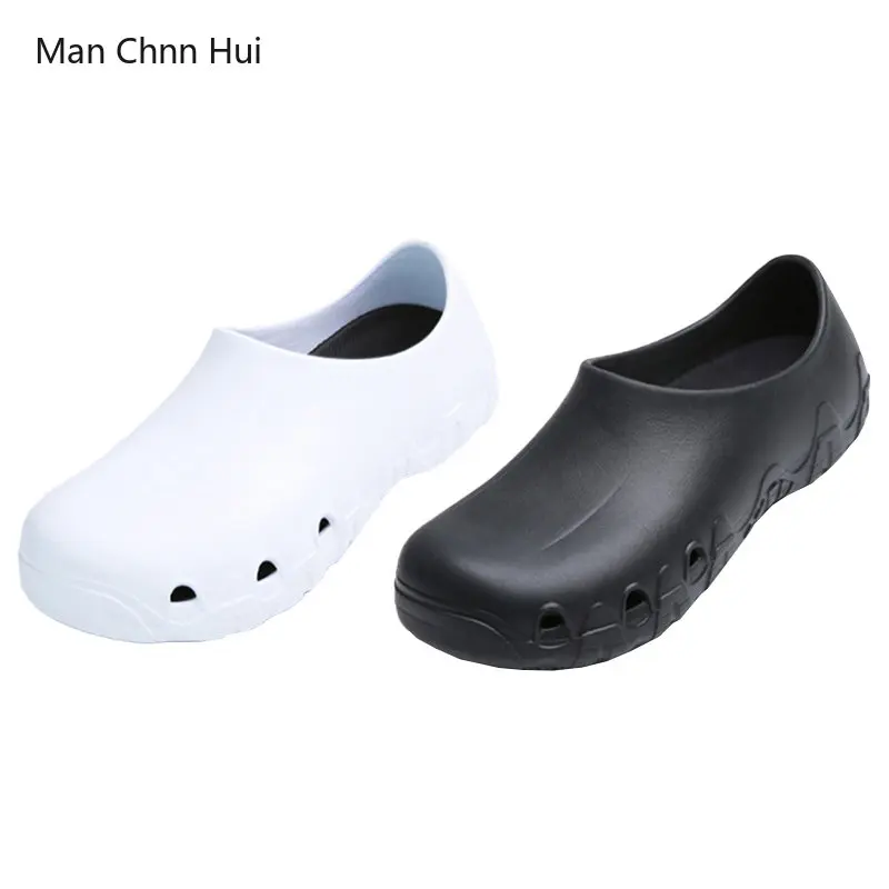 White Chef Shoes With Breathable Hole Restaurant Kitchen Working Shoes Catering Services Anti Slip Wear-Resistant Casual Shoes