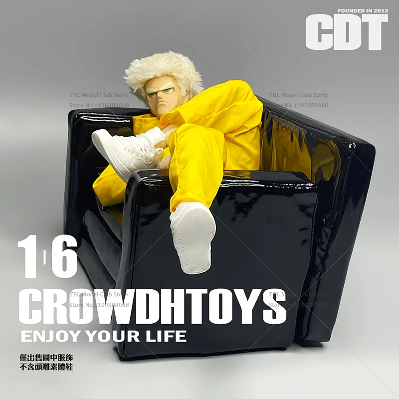 CROWDHTOYS 1/6 Scale Male Clothes Yellow Long Sleeves Coverall Protective Clothing Jumpsuit For 12-inch Action Figure Soldier
