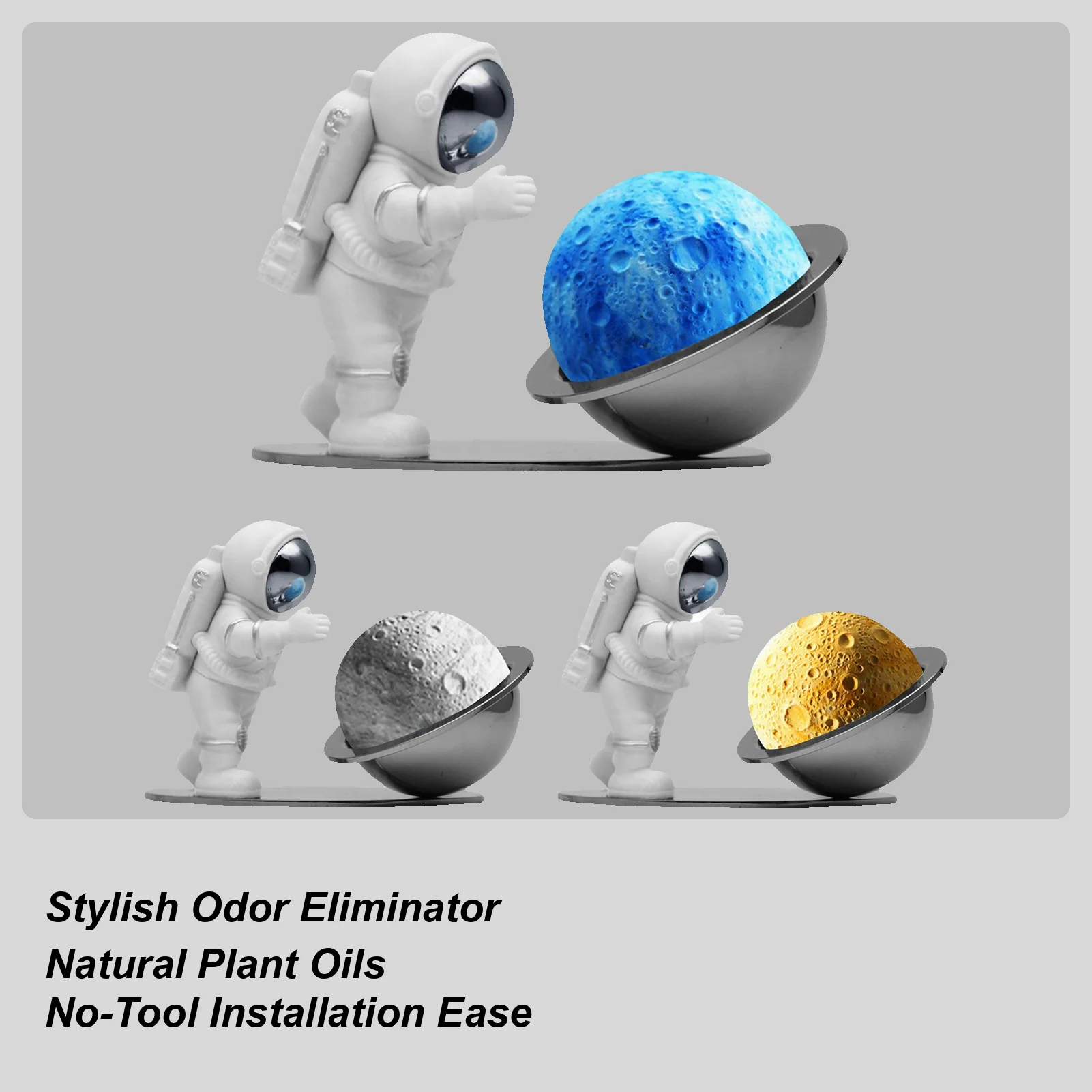 

Автомобильный ароматизатор-диффузор в форме планеты и космонавта для приборной панели, освежитель воздуха для седанов, минивэнов, фургонов, внедорожников, поездок на работу и путешествий