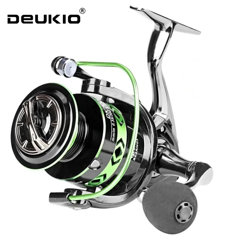 2023 New All-Metal Black Green Fishing Reel Freshwater Seawater Dual Use Max Drag 12Kg Spinning Reel Durable Carp Fishing Tackle