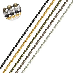 10M/Lot 1.2 1.5 2.4mm Metal Gold Bronze Silver 7 Colors Ball Beads Chain For Necklaces DIY Jewelry Making Findings Accessories