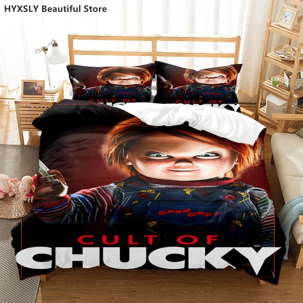 Cult of Chucky Horror Movie 3D Duvet Cover Bedding Set Comforter Linen Pillowcases Gift Home Decor Single Double Twin King Queen