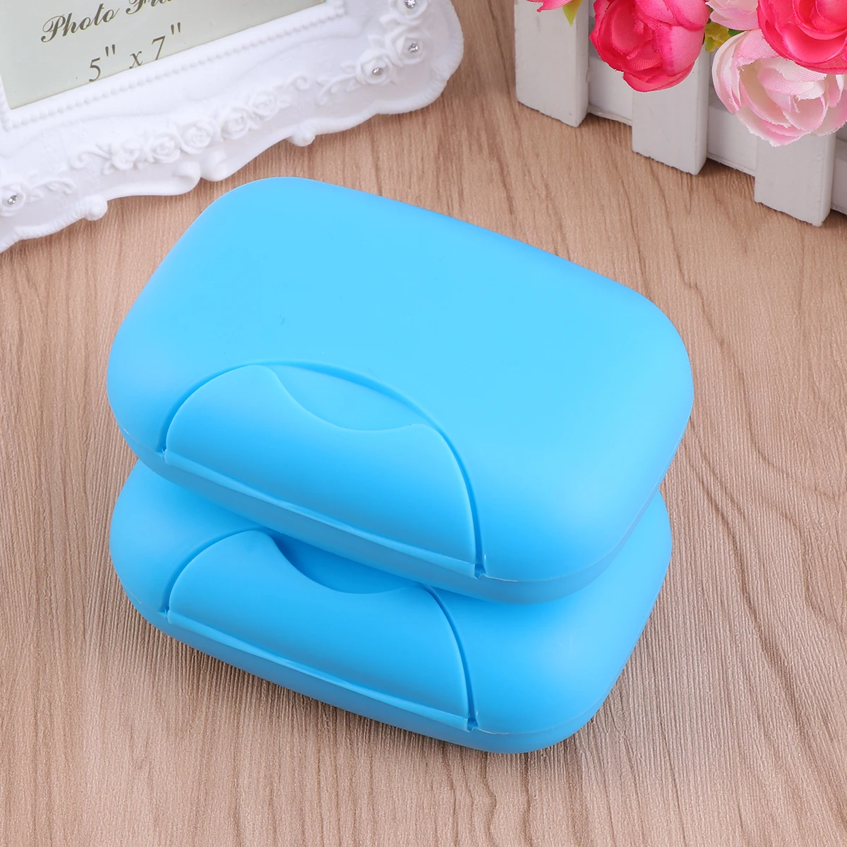

Large Portable Soap Box Blue Sealed Soap Dish Holder PP Plastic for Travel Hiking Camping Home Outdoor Use