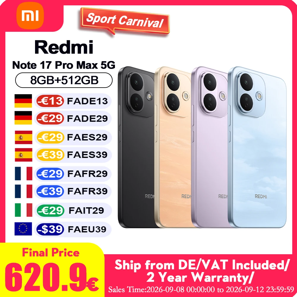 Versión Global Redmi Note 17 Pro Max 5G NFC