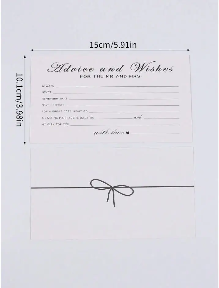 50pcs-Advice And Wishes Cards For The New Couples Mr And Mrs, Bride And Groom, Newlyweds, Perfect Wedding Advice Cards For The W