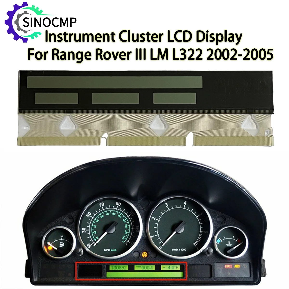 

Instrument Cluster LCD Display Screen For Range Rover III LM L322 2002-2005 YAC502390PVA YAC002380PYA YAC501210PVA YAC501200PVA