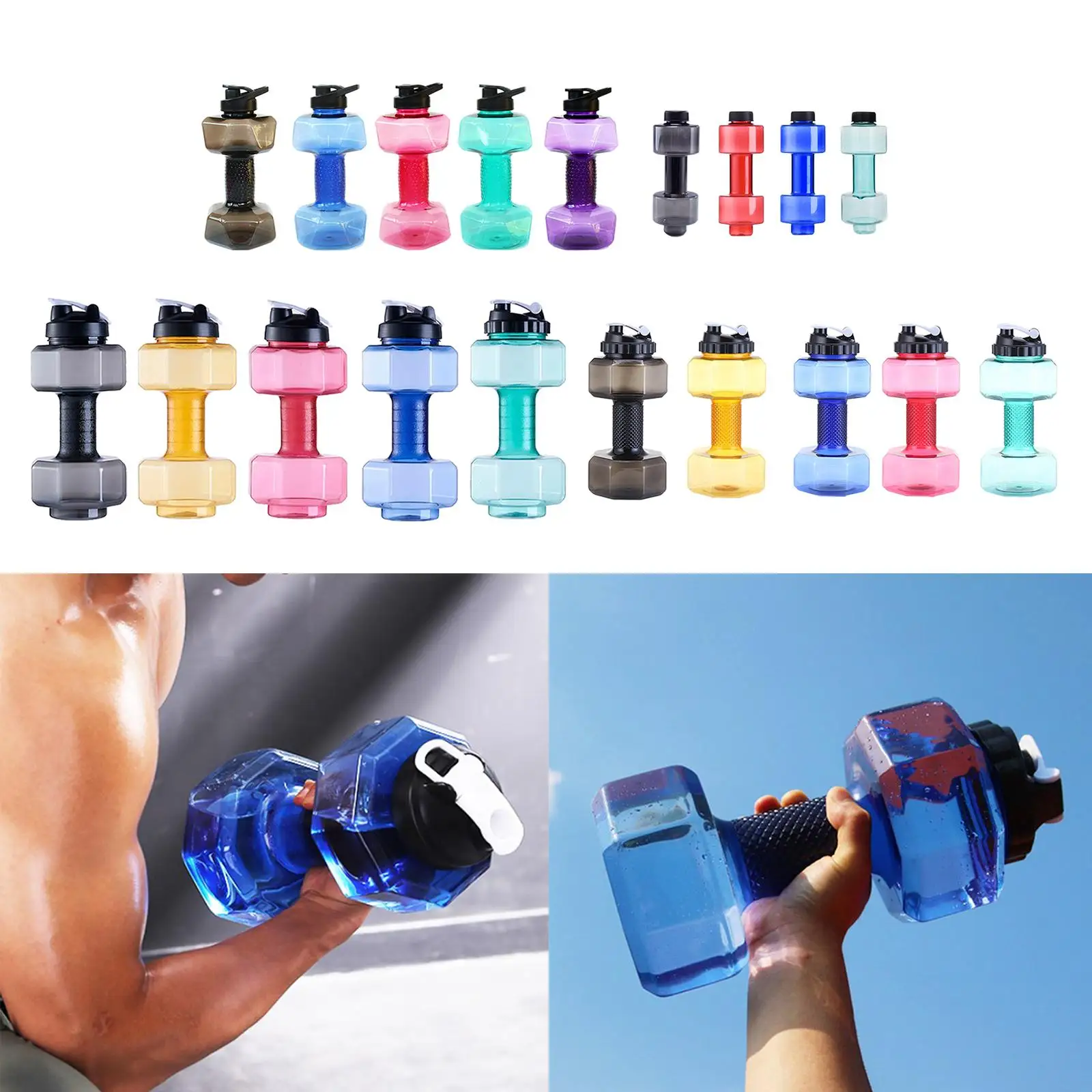 Dumbbells Adjustable Weights Sports Water Bottle Fitness Dumbbells Weight Strong