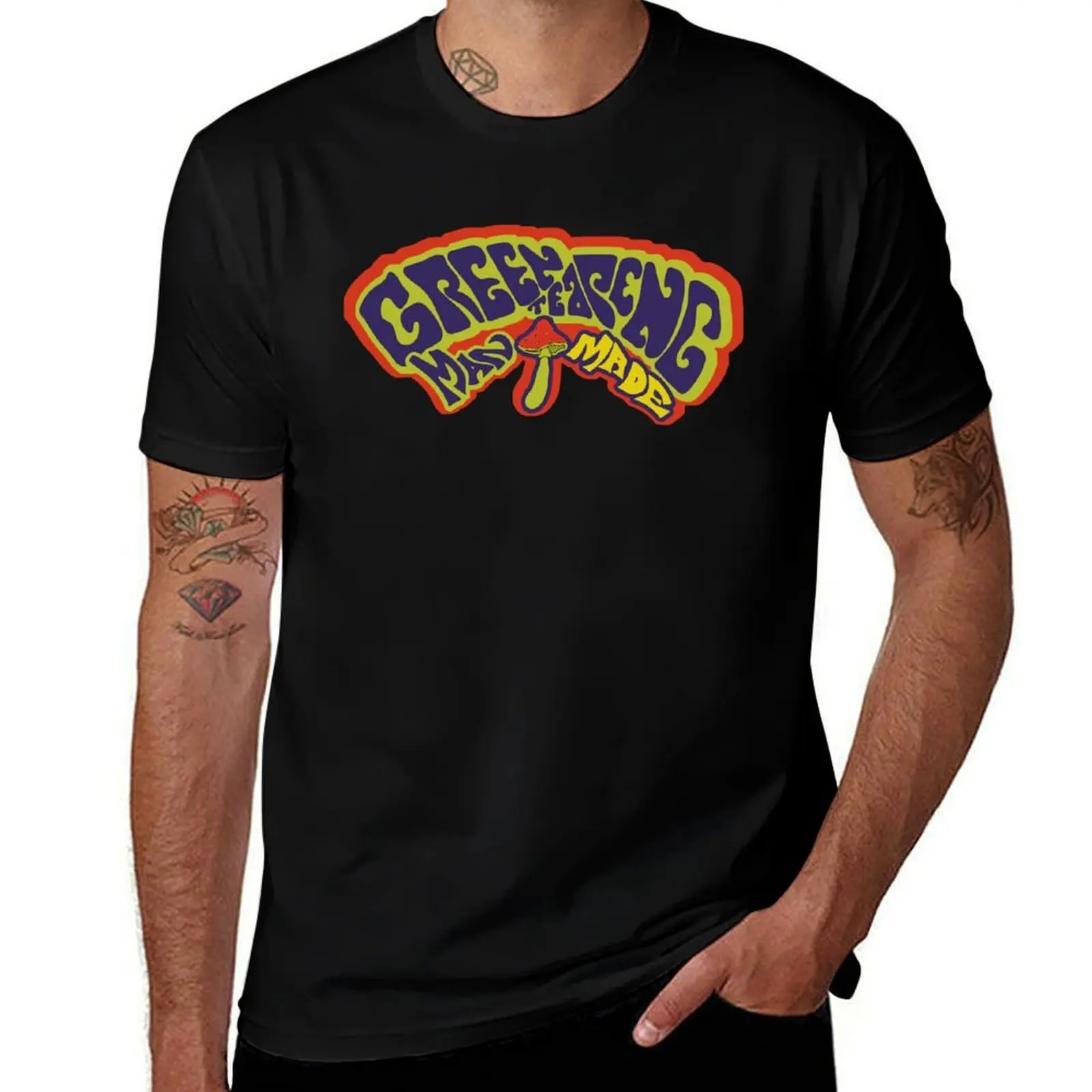 

Made Peng Man Art Greentea Album T-Shirt Creative Graphic Tee Shirt