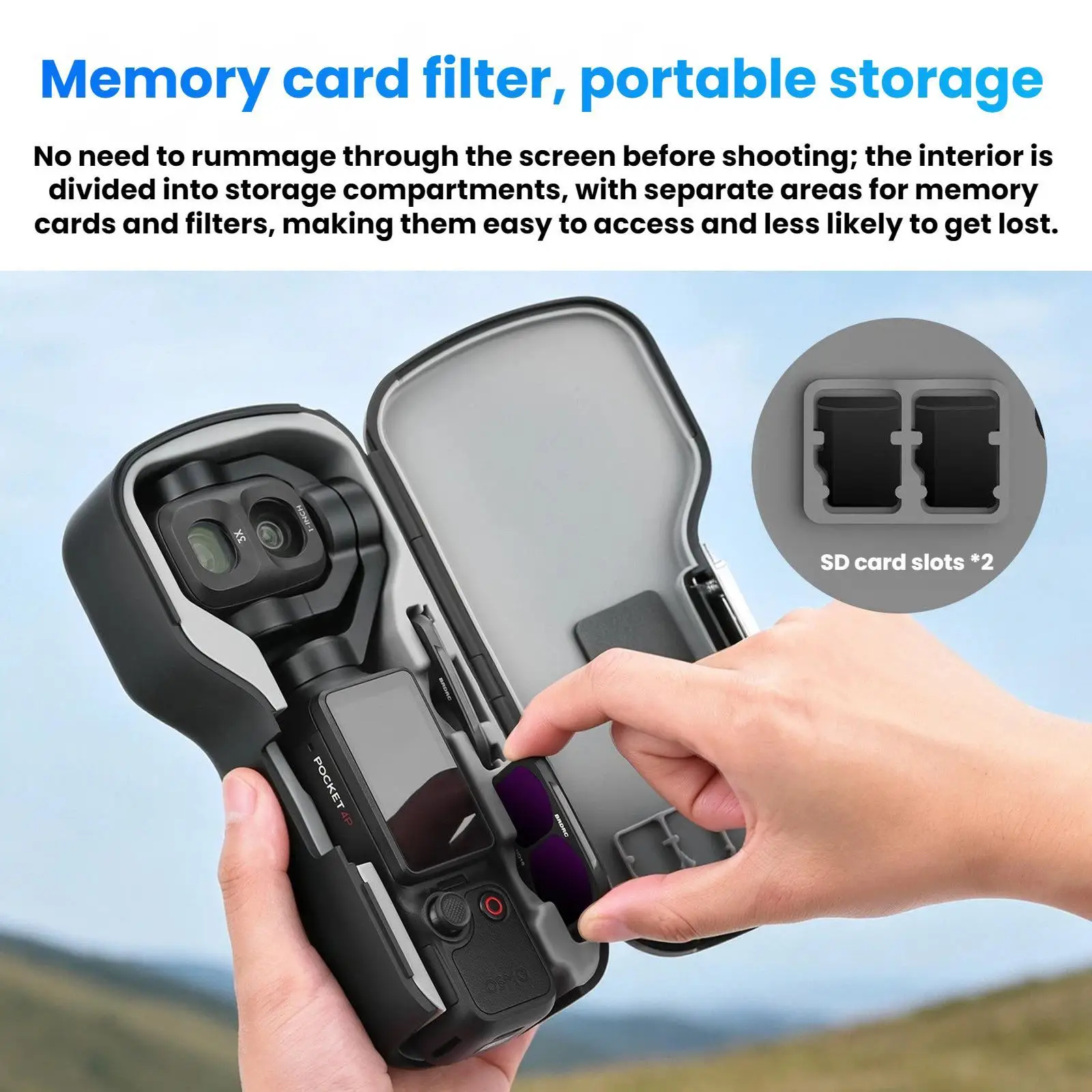 Anti-fall Full Protective Cover For DJI Osmo Pocket 4P Lens Screen Cover Shockproof Case Filter Storage Case Accessories