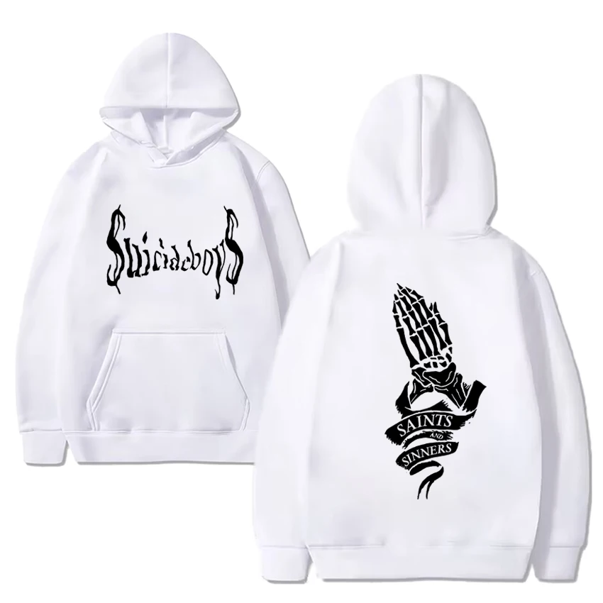 Hot sale SuicideBoys Gothic Style print Hoodie 2024 Men Women Hip Hop vintage streetwear Unisex Fleece Long sleeve Sweatshirt