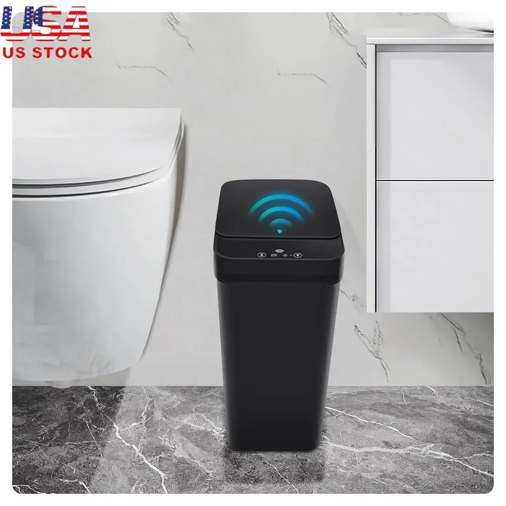 Cubo de basura con Sensor de movimiento sin contacto inteligente, cubo de basura automático con tapa, cubo de basura con Sensor infrarrojo de 11L, cocina, baño y oficina