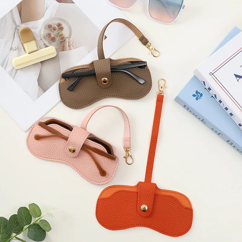 Retro myopia glasses, sunglasses case, sunglasses bag, portable buckle glasses case, fashionable and simple glasses storage bag.