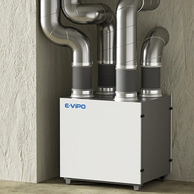 E-VIPO Wall-mounted Vertical ERV Heat Recovery Ventil ator Residential Villa Hvac System Parts Heat Exchanger Air Recuperator