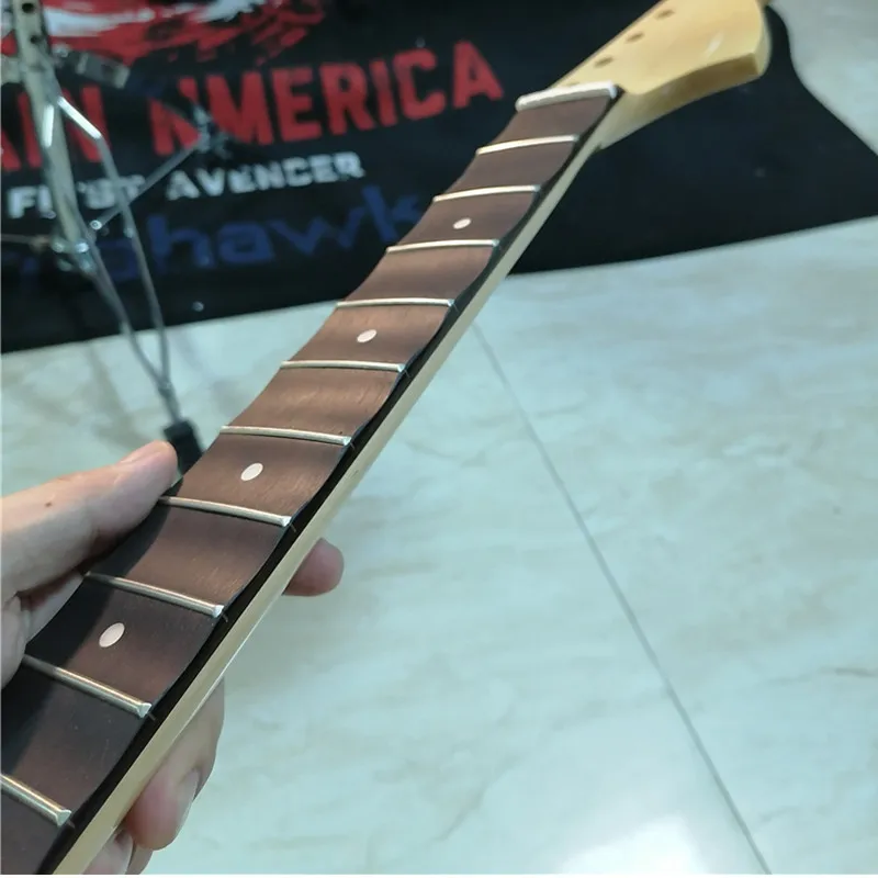 Disado 22 Frets Big Headstock Maple Electric Guitar Neck Rosewood Scallop Fretboard Glossy Paint Accessories
