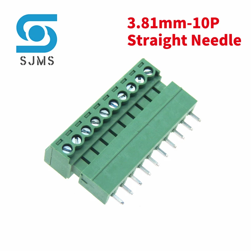 

5SETS 15EDG 3.81MM 10P Plug TYPE pcb Connector 10 pin 3.81 pitch 2EDG Straight needle pluggable screw terminal block PLUG SOCKET