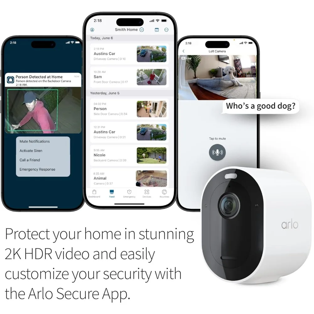 الأفضل - كاميرا Pro 5S Spotlight Security 2K HDR | في الهواء الطلق | لاسلكي | يتصل Wi-Fi ثنائي النطاق بأقوى #4