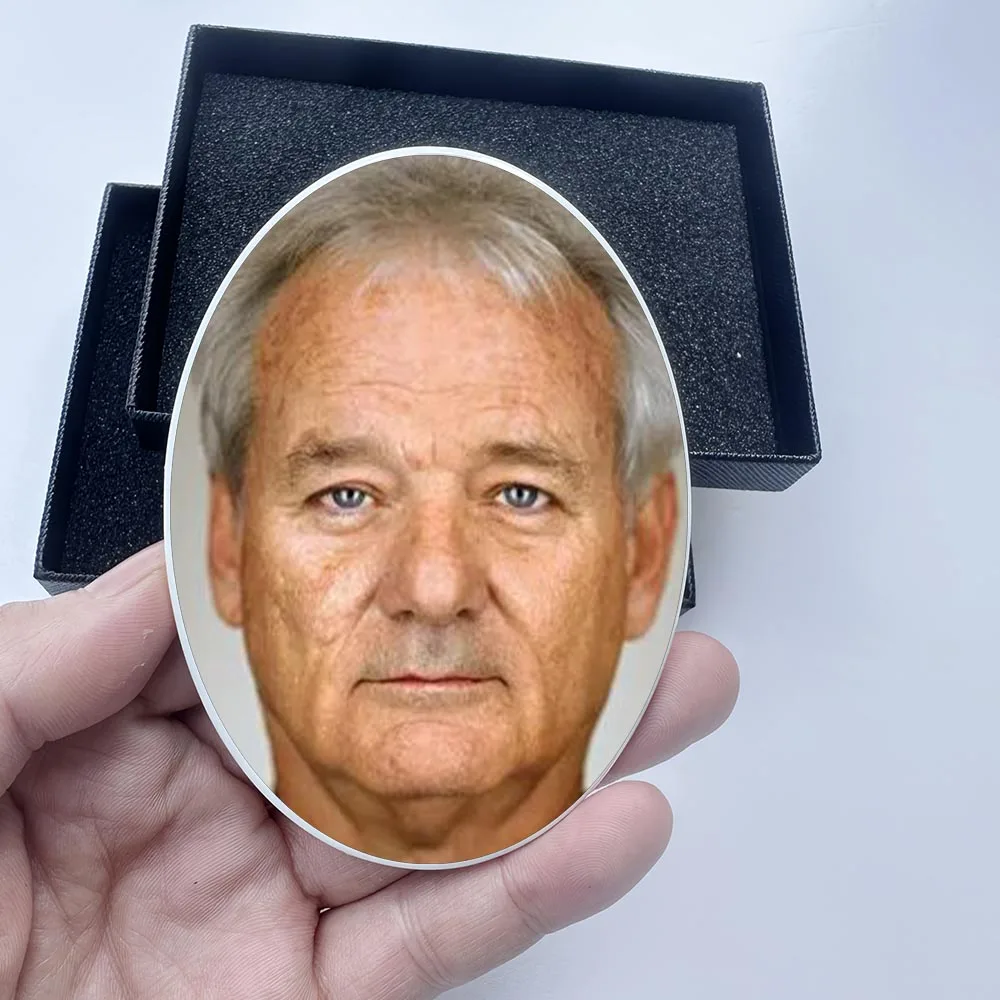 2D Flat Not 3D 1pc Custom Photo Memorial Headstone Tile Oval Design Personalized Tombstone Decoration Pet Memorial Gift