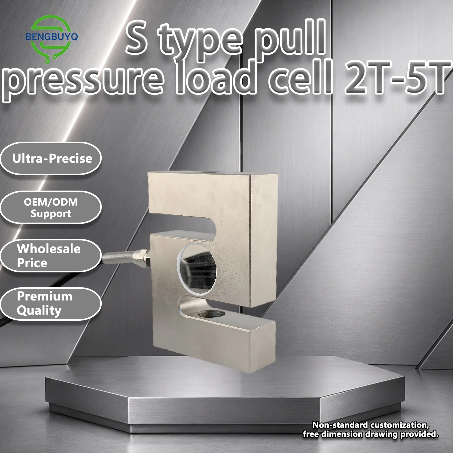 Durable S Type Load Cell for Industrial Applications, Custom Sizes and Accessories，3.High Precision S Type Load Cell, Factory