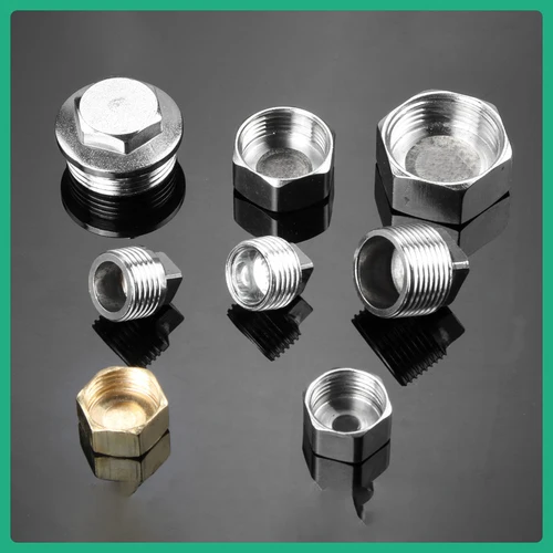 Imagen 2 del producto Accesorio de tubería de acero inoxidable 1/2 ""3/4"" 1 ""BSP rosca macho hembra enchufe de rosca externa conector de tapa de rosca interna