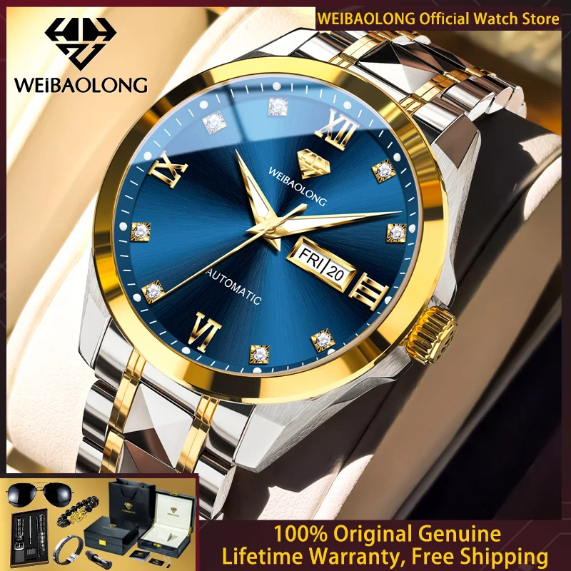 Pure Diamond WEIBAOLONG 3803 Men Watch New Luxury Brand Automatic Mechanical Watch Tungsten Steel High Limited Edition Men Watch