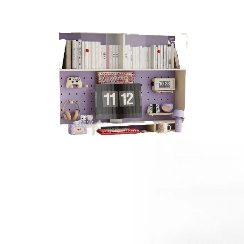 

Bedroom study desk French bookcase cream hole board