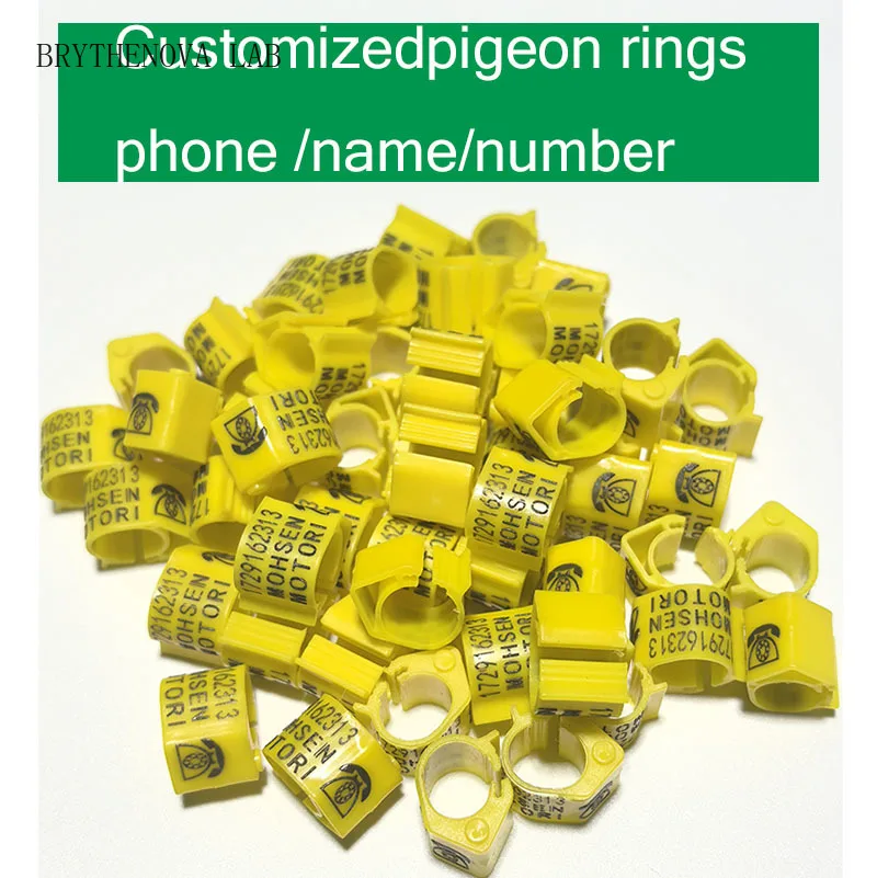 20 Pcs of Plastic Carrier Pigeon Foot Ring MOBILENAME no. Ring Opening Competition Adaptation