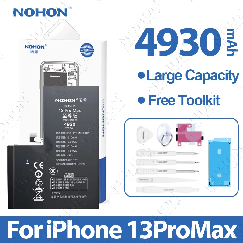 NOHON 4930mAh Battery for iPhone 13 Pro Max