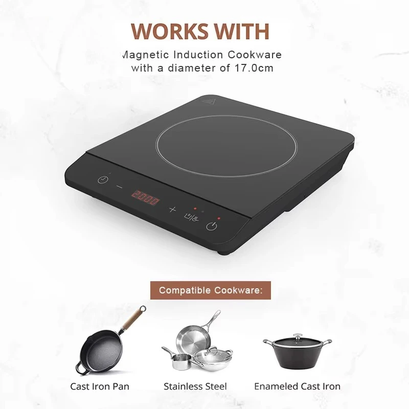 Household Single Burner Electric Stoves 2000W Induction Cooker