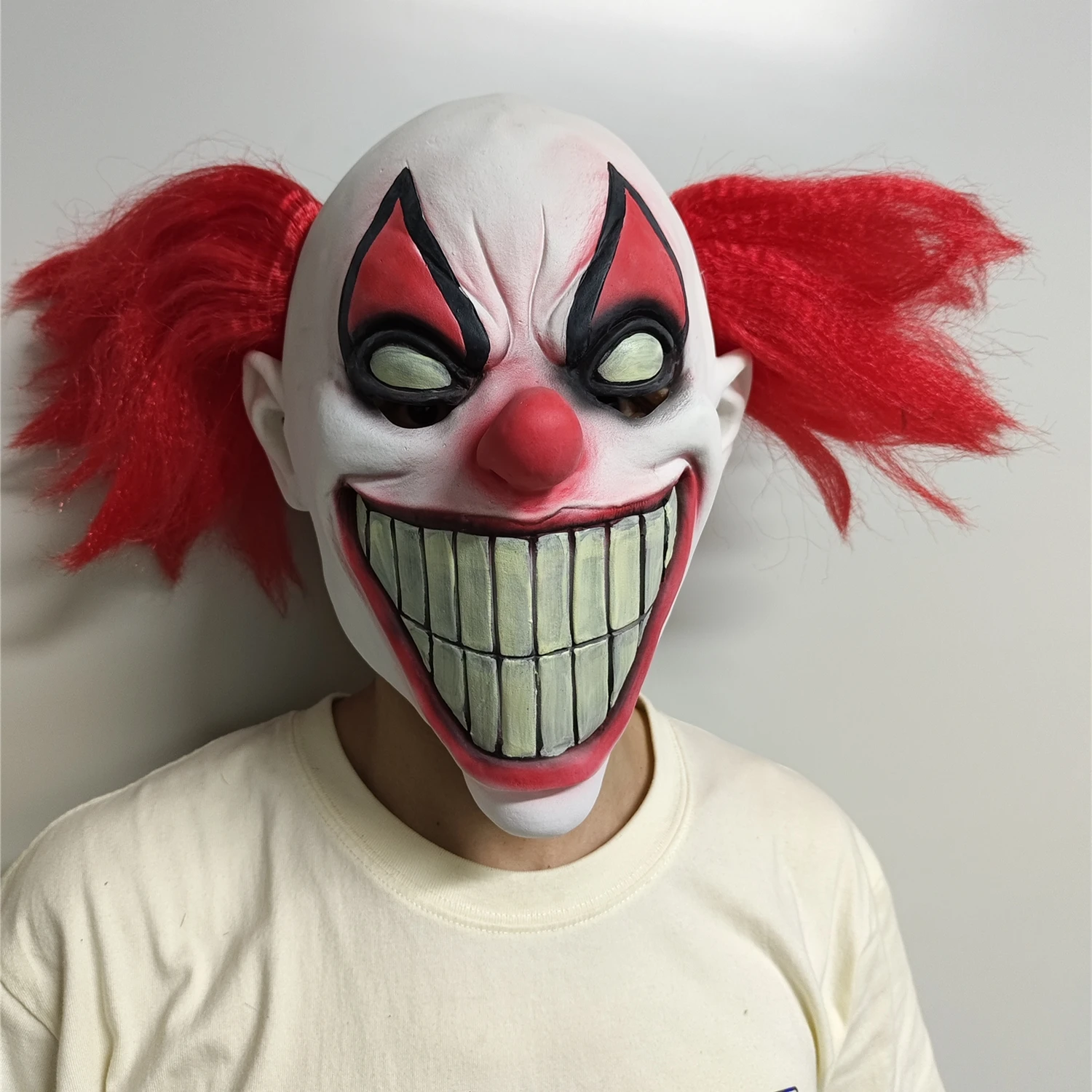 New Scary Darky The Clown Mask Halloween Evil with hair Cosplay Masquerade Costume Party for adult