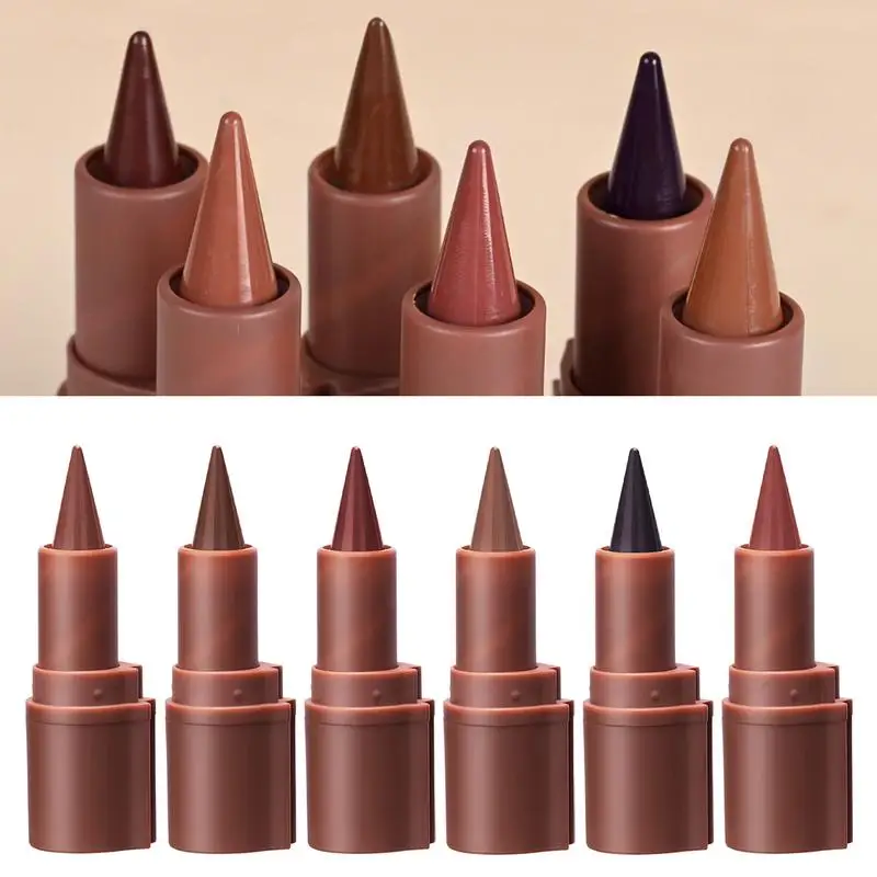 Pointed Lip Liner Blended Gradient Lip Liner Matte Nude Dark Brown Red Lip Liner Matte Matte Non-stick Lip Liner Dark Lip Liner