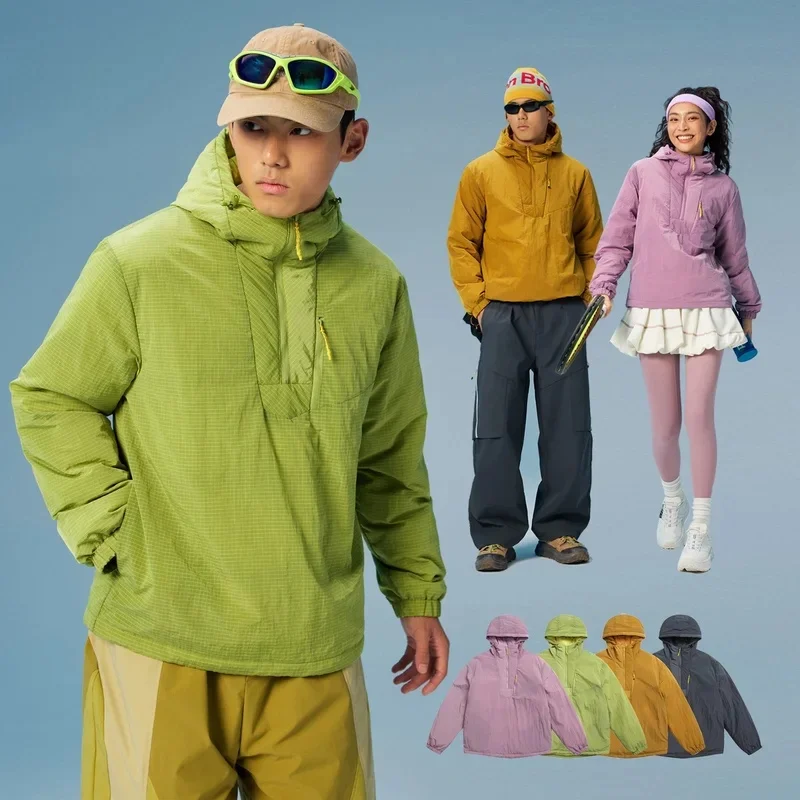 Men Women Winter Outdoor Lightweight Fashion Loose Casual Pullover Hooded Duck Down Jacket Unisex Waterproof Hoodie Coat