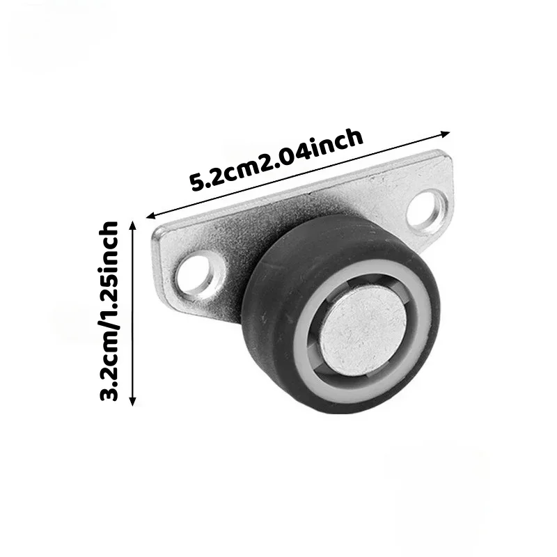 8/2PCS Mini Side Mount Caster Wheels Silent Rubber Furniture Casters Directional Cartwheels For Trolley Drawer Kitchen Cabinets