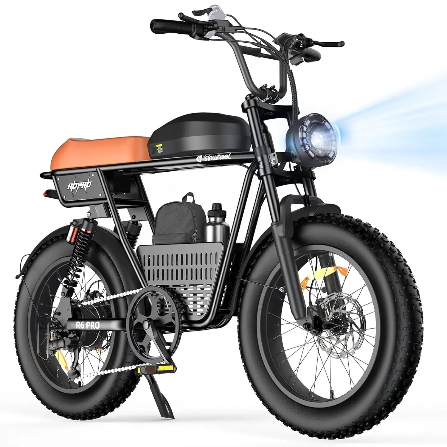 

1500W Electric Bike Adults 20MPH 60-105 Miles Range 20AH Battery 20" Fat Tire 7-Speed Full Suspension GPS E-Bike, Customized