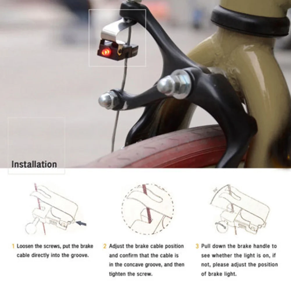 Mini Brake Bike Light Mount Tail Rear Bicycle Light Cycling LED Light High Brightness Waterproof LED Lamp Cycling Accessories