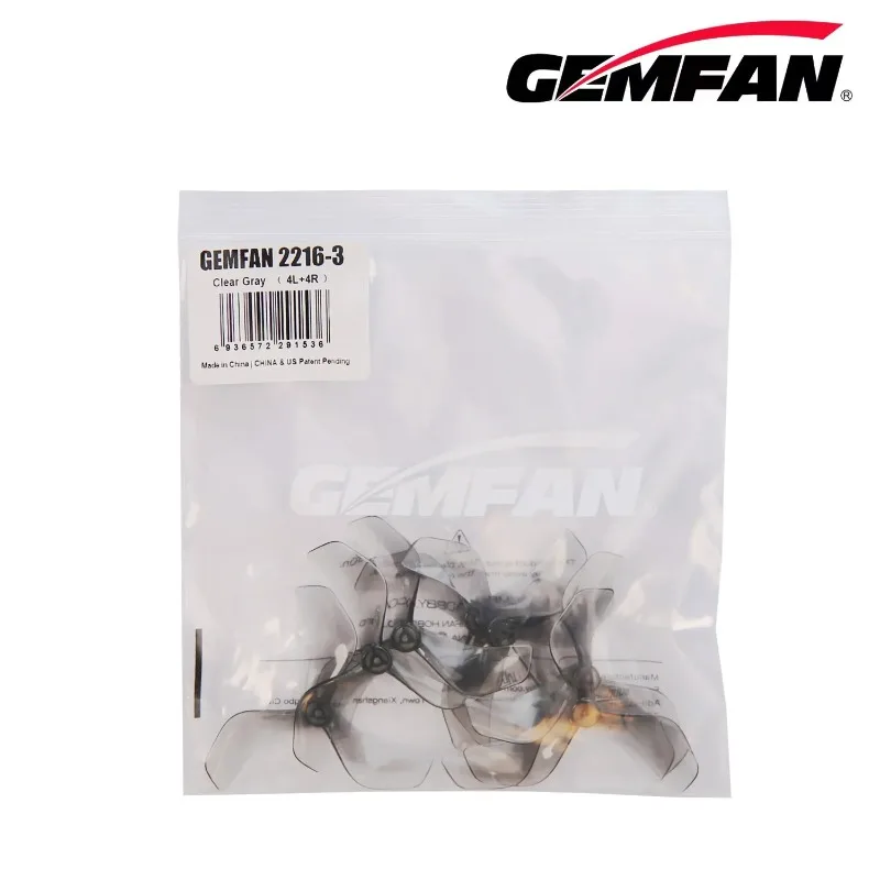 Gemfan 2216 Hélice de 3 aspas para DJI O3 Unidad de aire Drones FPV Material de PC de 7,4 pulgadas CW/CCW Tiempo de vuelo extendido Bajo ruido