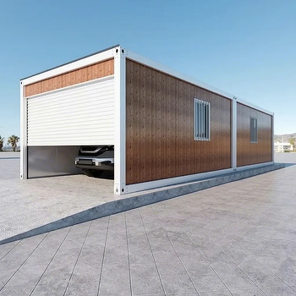 Cheap Prices Large Space Storage Cheap Price Prefabricated Garages 20ft 10ft 15ft Custom Cargo Carport with Flat Proof