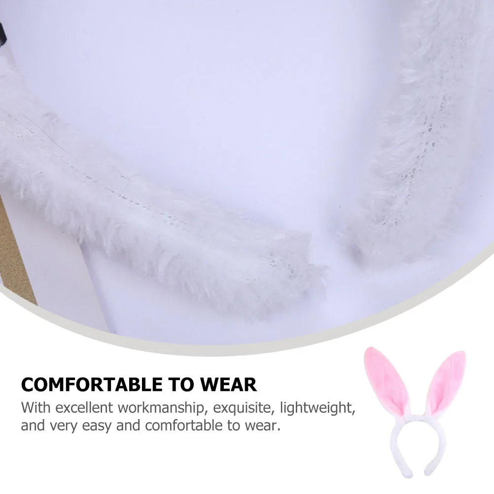 4Pcs 토끼 귀 Headb s 가볍고 편안한 어린이 소녀 패브릭 부활절 파티 의상 농구 휴일 사진 모자를 쓰고 있죠