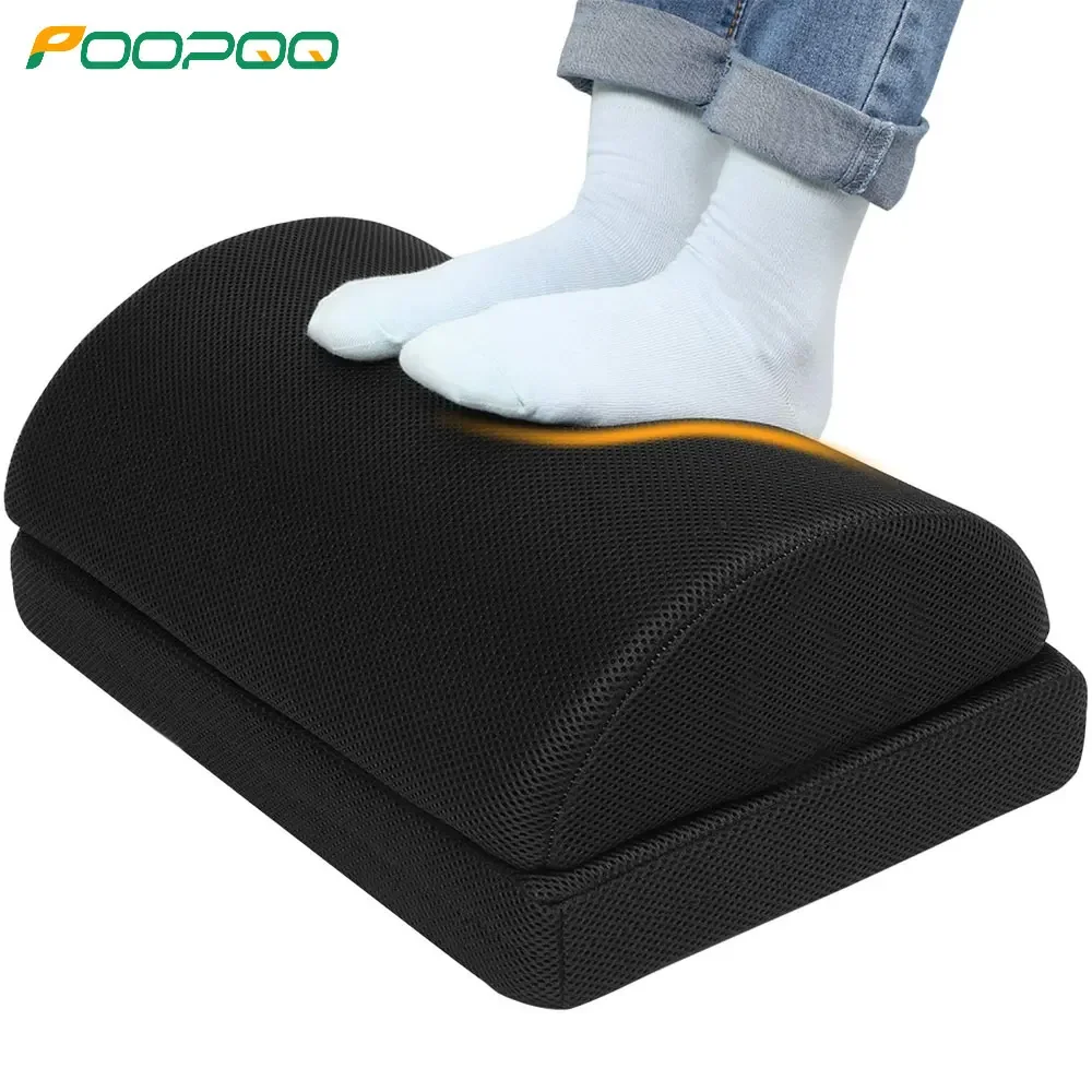 Sotto la scrivania poggiapiedi sgabello per piedi in Memory Foam regolabile in altezza sotto la scrivania per sedia da ufficio e sedia da gioco, sollievo dal dolore alla schiena e all'anca