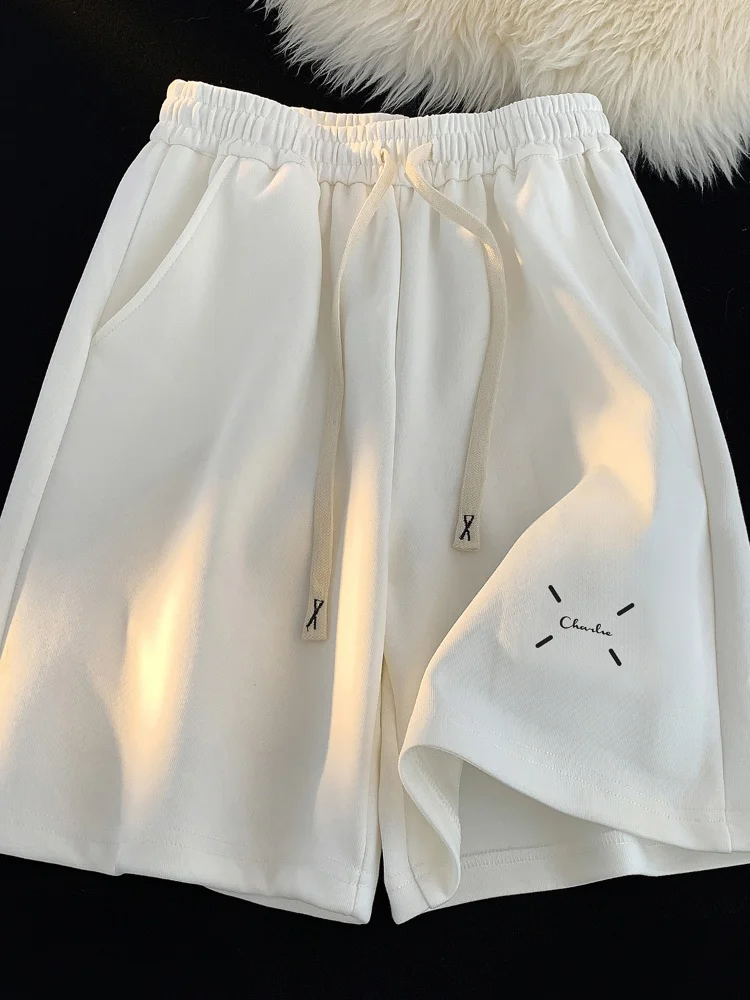 

Мужские летние шорты 2024 года: модные, свободные, повседневные, в американском баскетбольном стиле, прямого кроя, спортивные, длиной до середины бедра, из дышащей тонкой ткани.