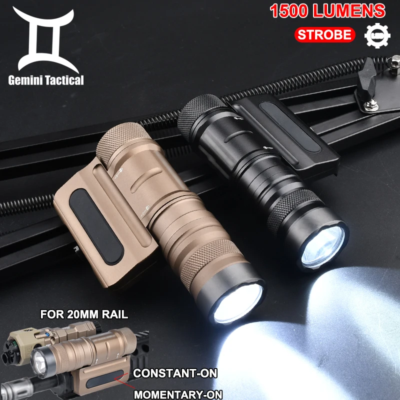 

Tactical Metal Optimized Weapon Light 1500 Lm Bright Strobe Hunting Scout Light Airsoft ClouDefens OWL Flashlight Fit 20MM Rail