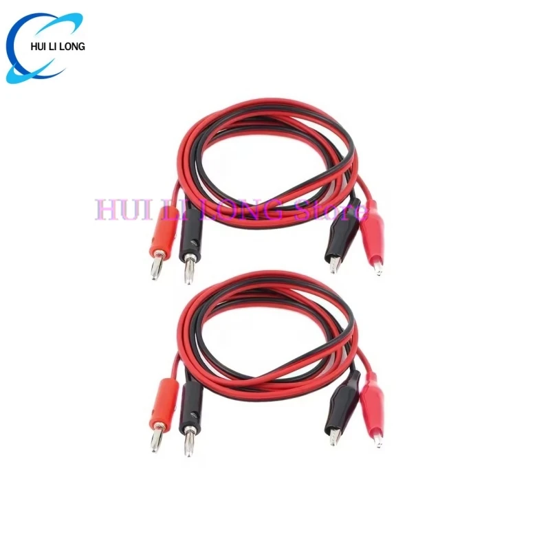 1/2/5PCS1M Alligator Cilp to Banana Plug Test Cable Lead Connector Dual Tester Probe Crocodile Clip for Multimeter Measure Tool