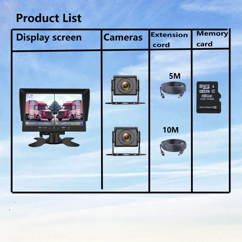 Driving recorder, vehicle-mounted display screen, double video recording, vehicle and truck reversing image, black box, panorami