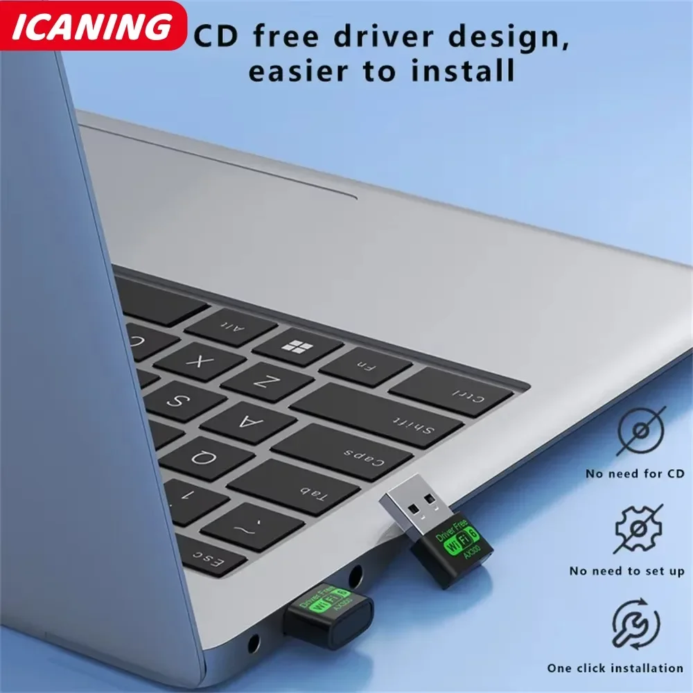 AX300 ワイヤレス WiFi レシーバー 287Mbps WiFi 6 アダプター 2.4G WiFi カード Wifi6 USB ドングル PC ラップトップドライバー無料 802.11ax